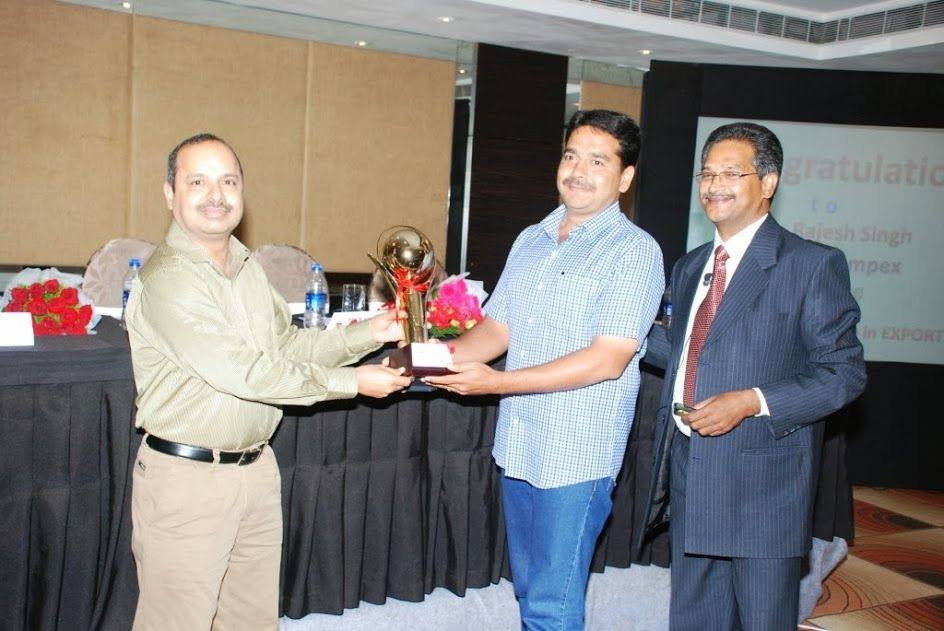 Participant receiving a trophy